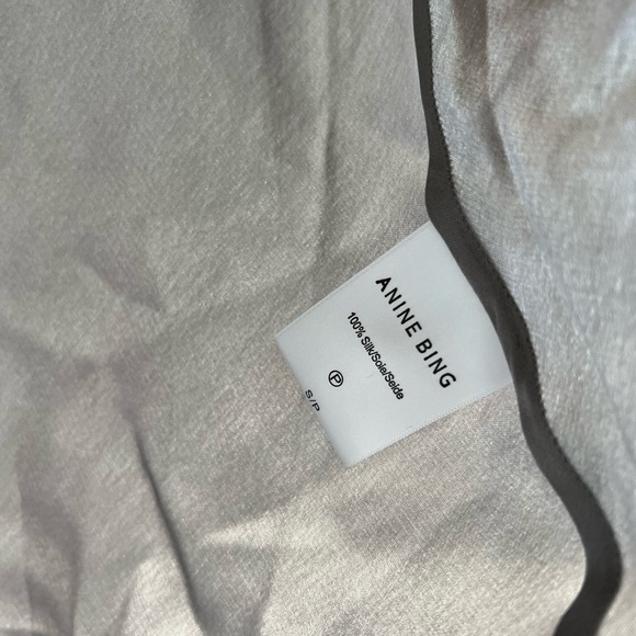 Anine Bing Chrisly Silk Skirt: Ash Violet - Picture 7 of 11